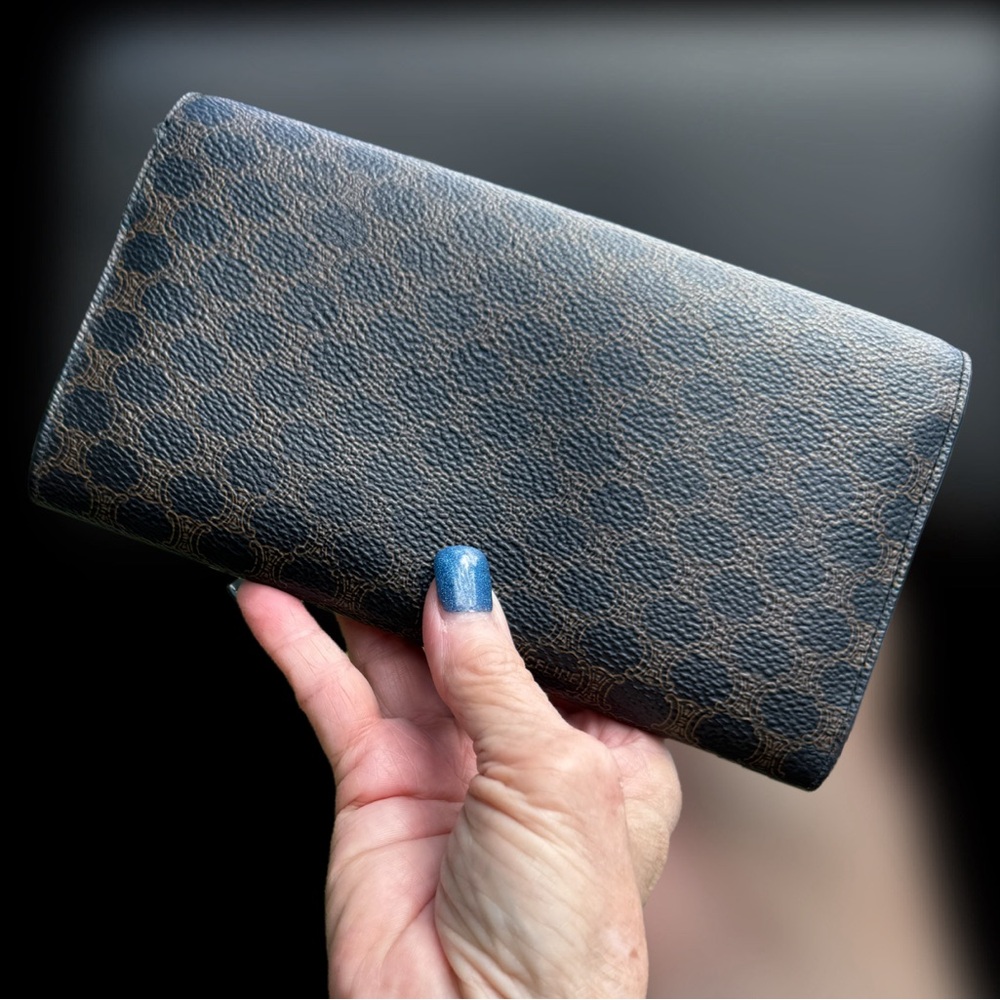 Celine long wallet macadam brown PVC x leather Authentic - Picture 6 of 13